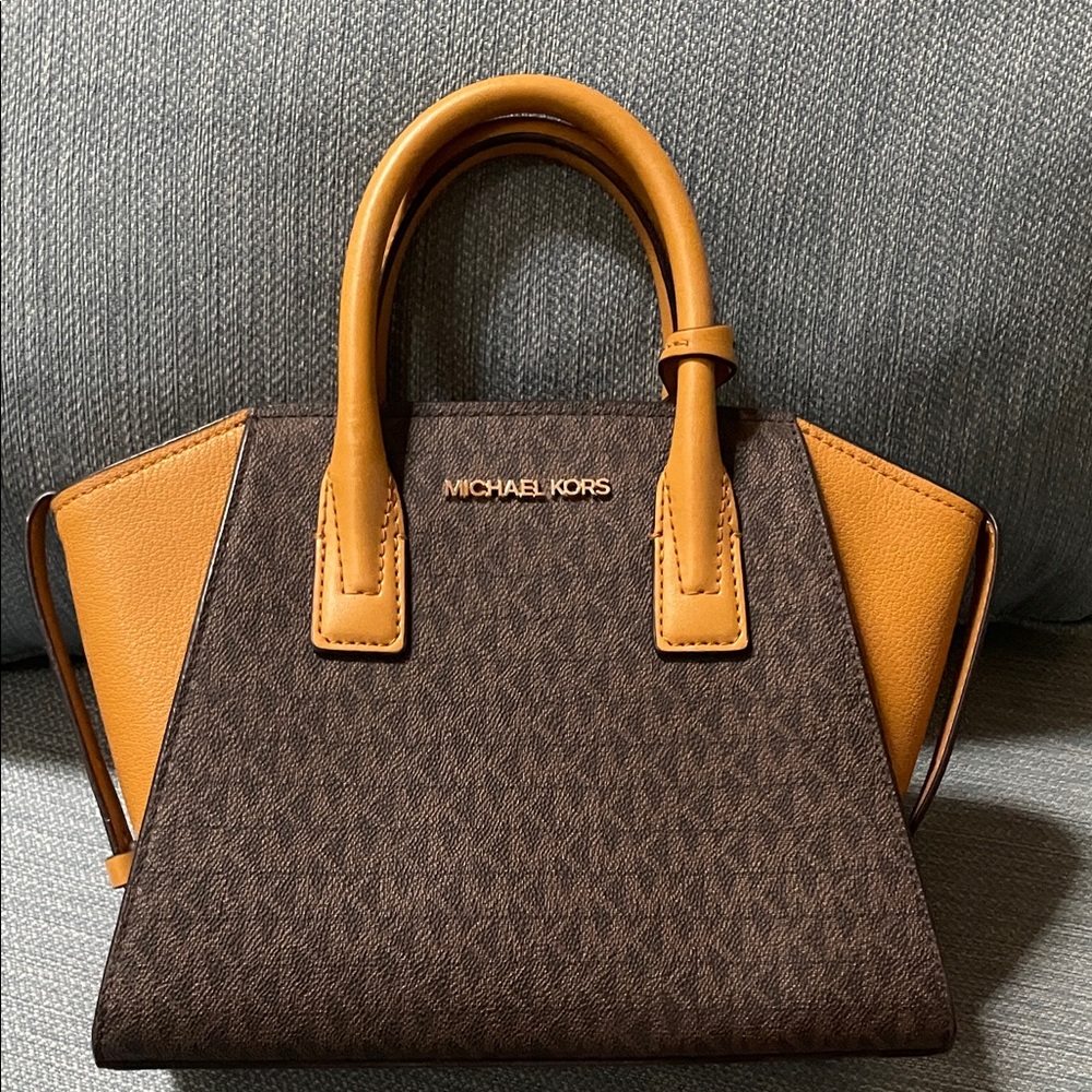 Michael Kors Brown and Orange Satchel